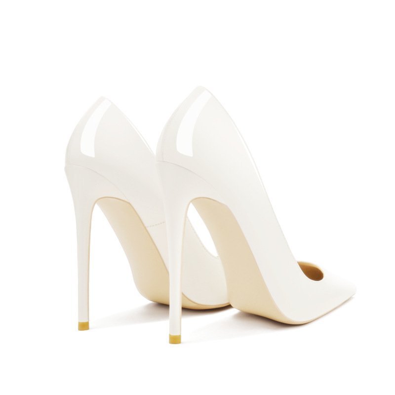 Pointed Toe Stiletto High Heels Size Patent Leather Single Shoes - Image 2