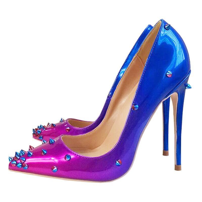 Gradient rivet high heels - Image 6