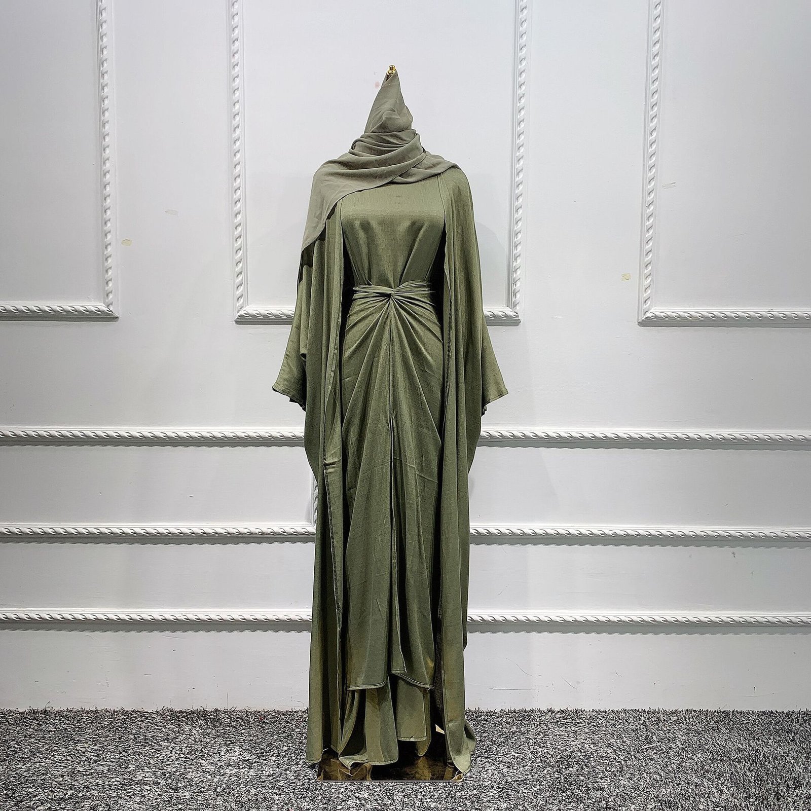 Muslim Women’s Kaftan Abaya Set – Dubai & Turkish Style - Image 5