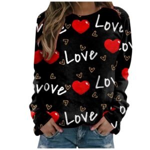 Pattern Printing Long Sleeve Loose Sweatshirt
