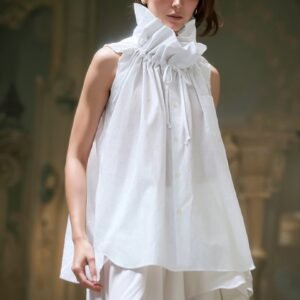 Stand Collar Loose Shirt Women's Summer New Sleeveless Shirt