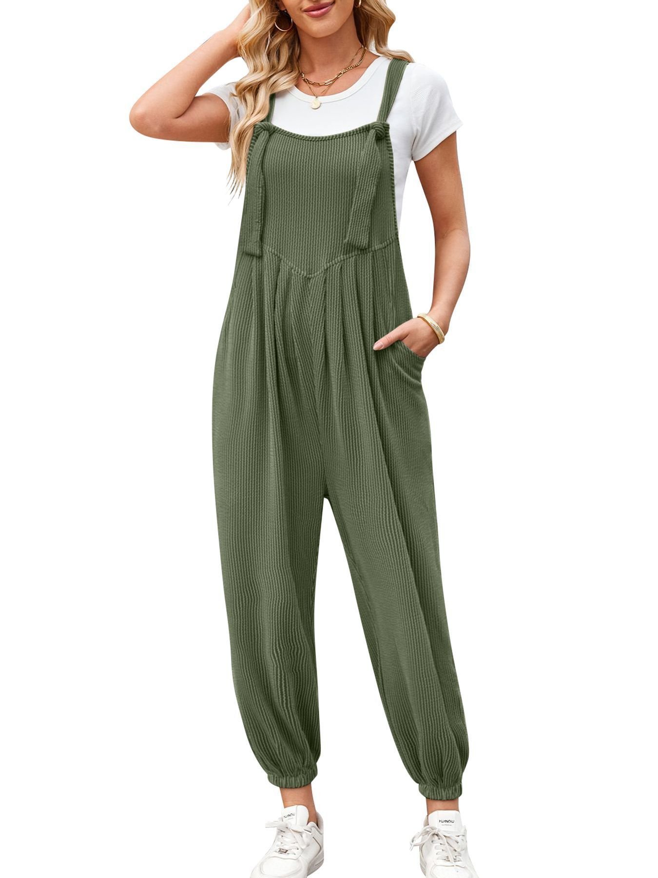 Women's Casual Pocket Long Jumpsuit - Image 3