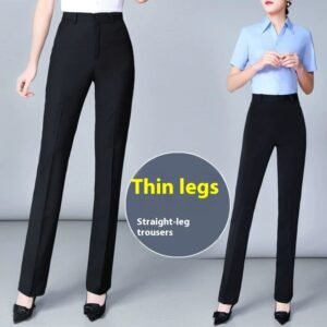 Spring And Summer Black Suit Pants Women's Formal Wear Professional Slim Fit Slimming Pants