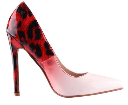 Shallow mouth pointed fine with color matching leopard sexy fashion high heels - Image 6