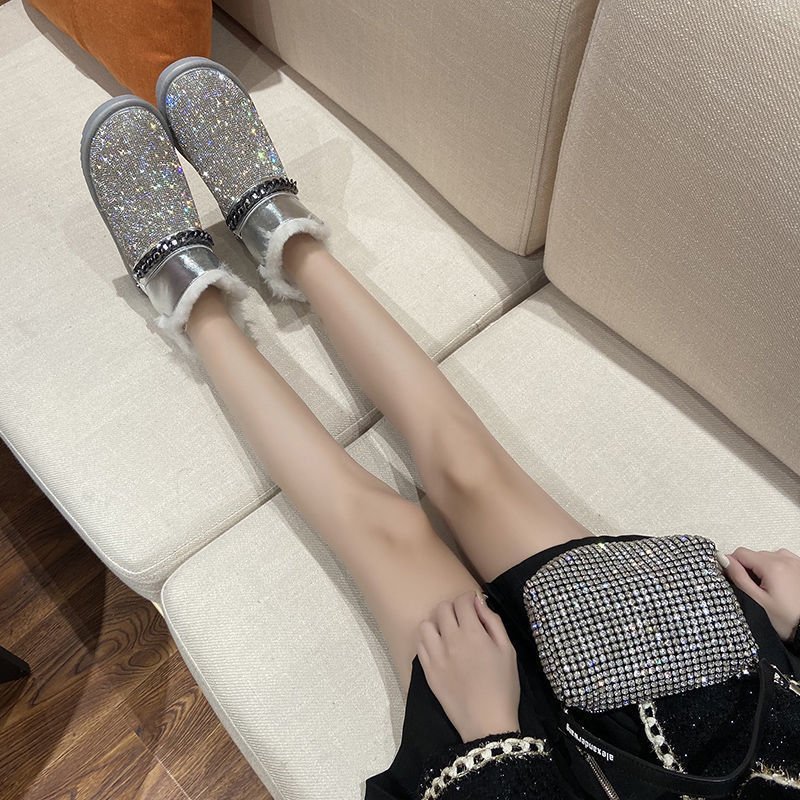 Ladies Plus Velvet Thick Bread Cotton Shoes - Image 9