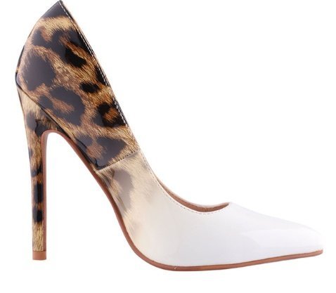Shallow mouth pointed fine with color matching leopard sexy fashion high heels - Image 2