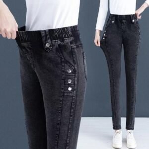 Slim Fit Slimming All-matching Warm Elastic Waist Pencil Pants