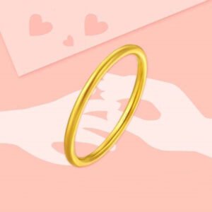 A Gold Ring With A Fine Ring Of Colored Gold