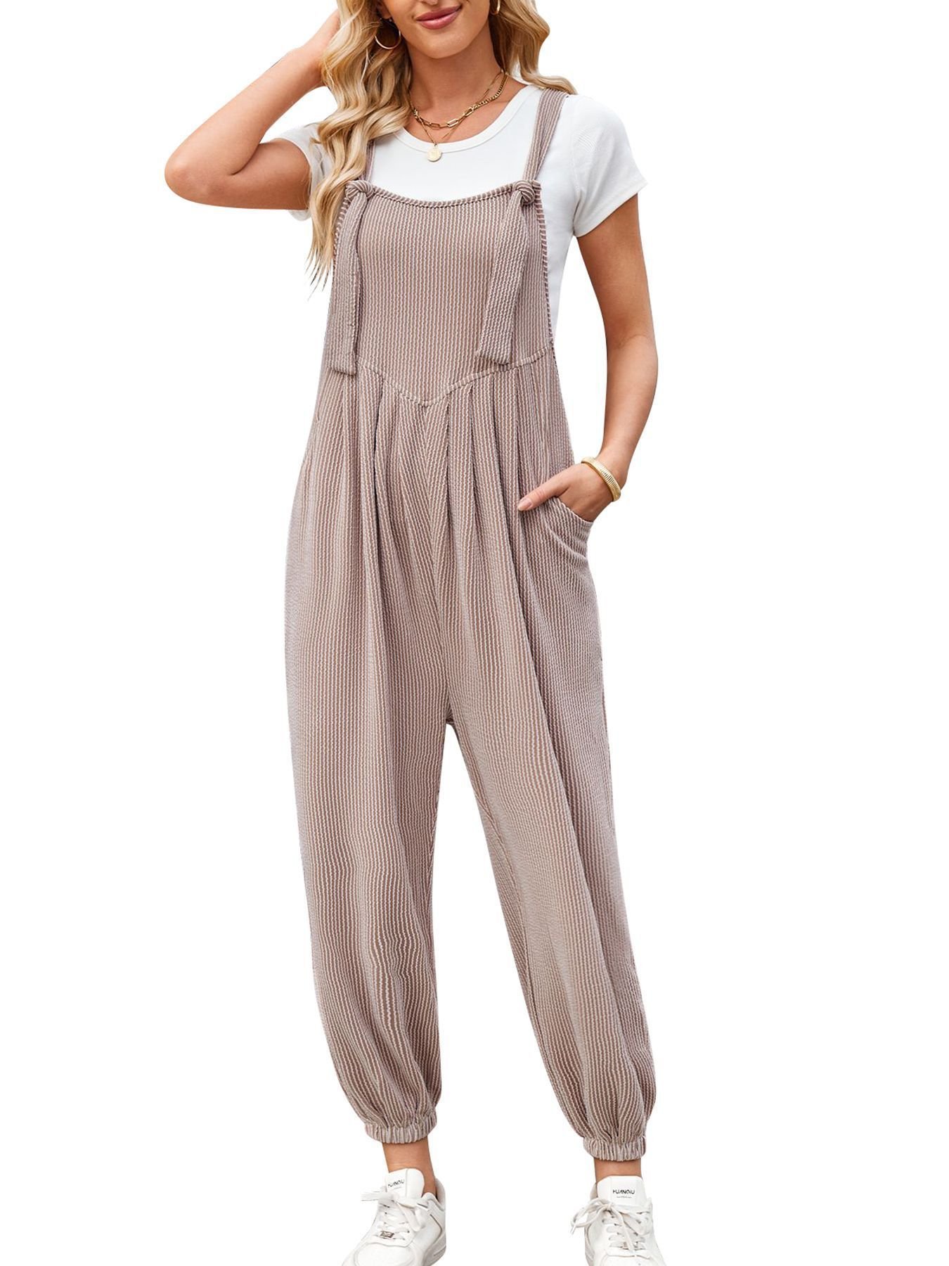 Women's Casual Pocket Long Jumpsuit - Image 5