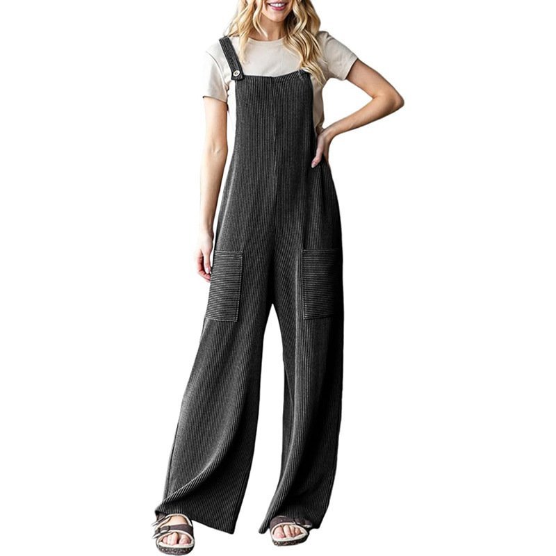 Adjustable Buckle Pocket Overalls Women - Image 9