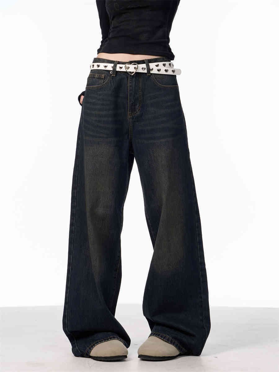 Women's American-style Retro Second-hand Black Color Jeans - Image 6