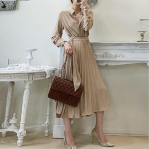 Oversized Loose Waist Over-the-knee Shirt Dress