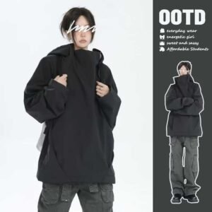 Autumn Solid Color Mechanical Style Design Sense Versatile Casual Jacket