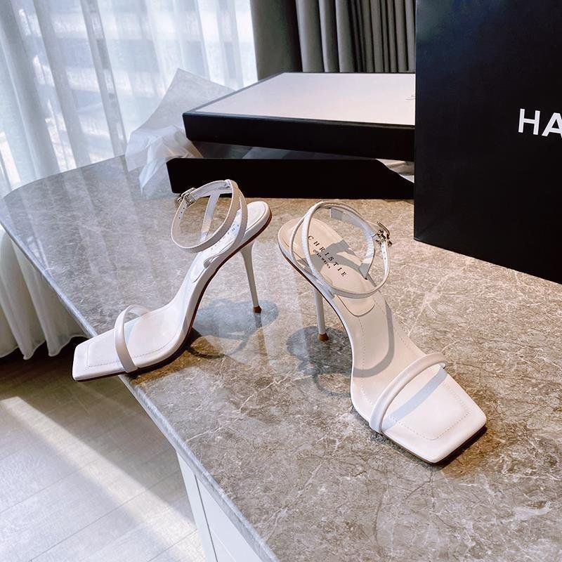 Stiletto High Heels White Soft Leather Fairy Style Not Tired Feet - Image 3