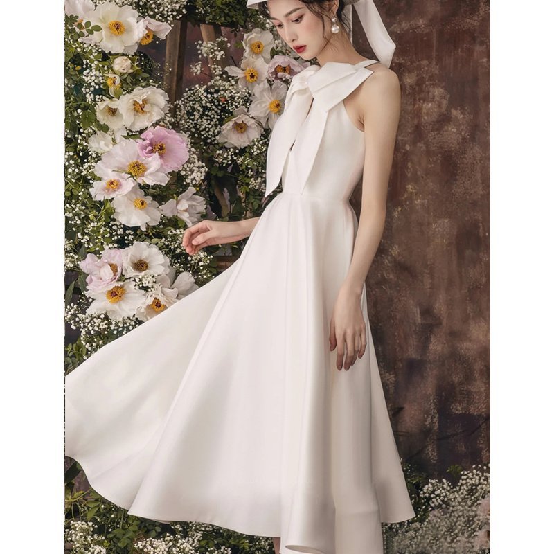 Women's Fashion Casual Temperament Satin Dress - Image 3