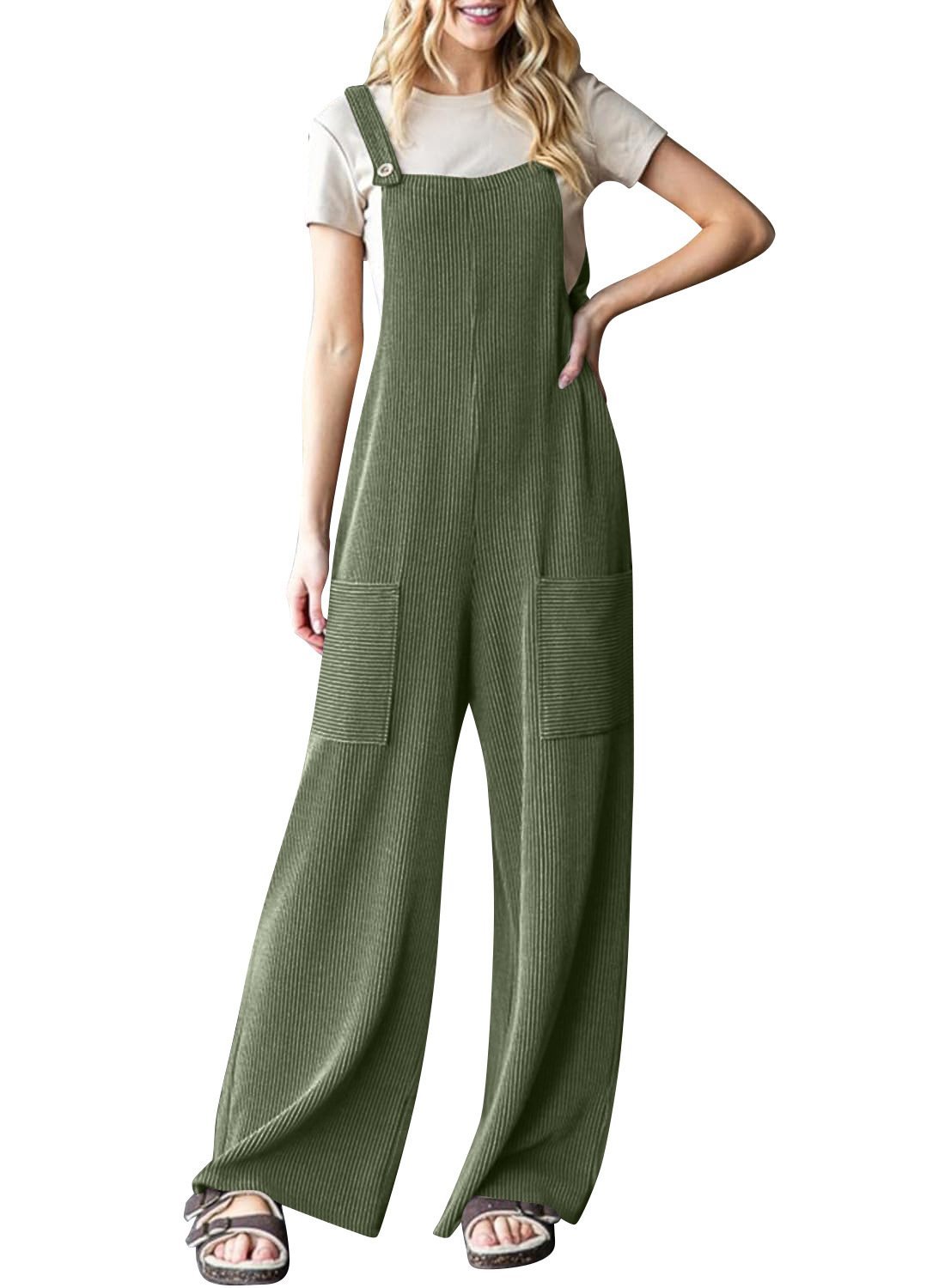 Adjustable Buckle Pocket Overalls Women - Image 8