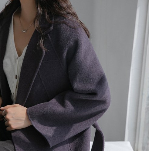 Autumn And Winter Temperament Korean Style Woolen Coat Women - Image 10