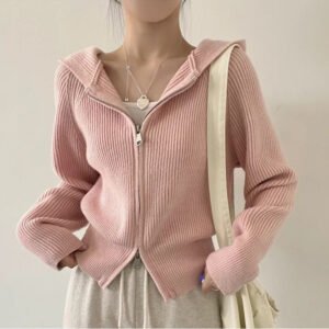 Fashion Thick Knit Cardigan Sweater For Women