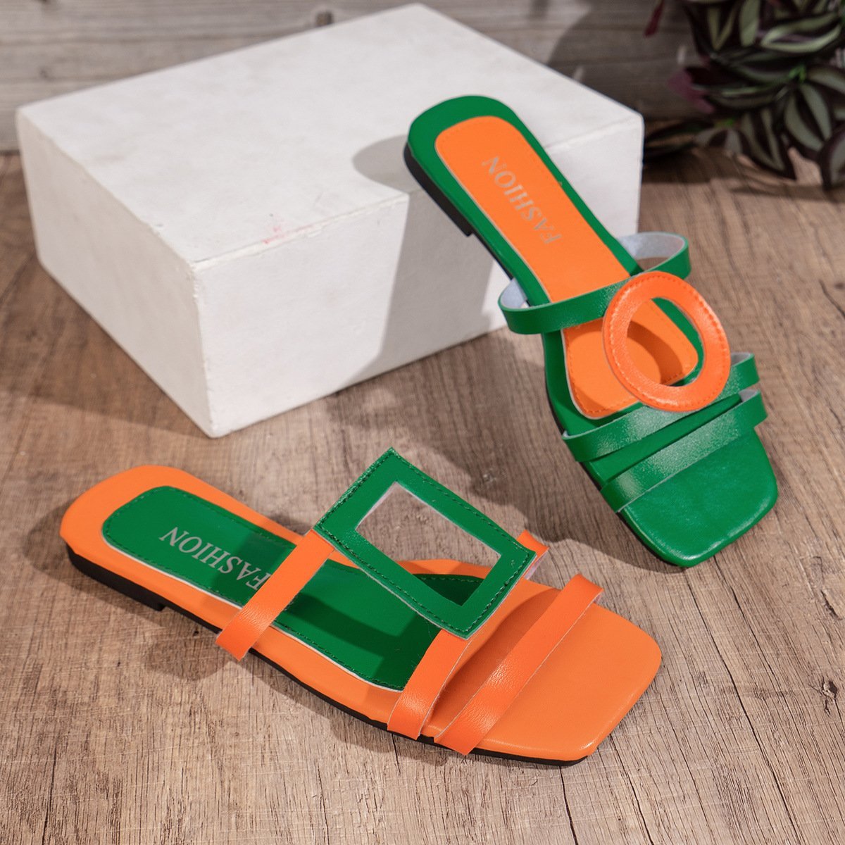 Color Matching Slippers For Outer Wear Summer Cool Simple - Image 4