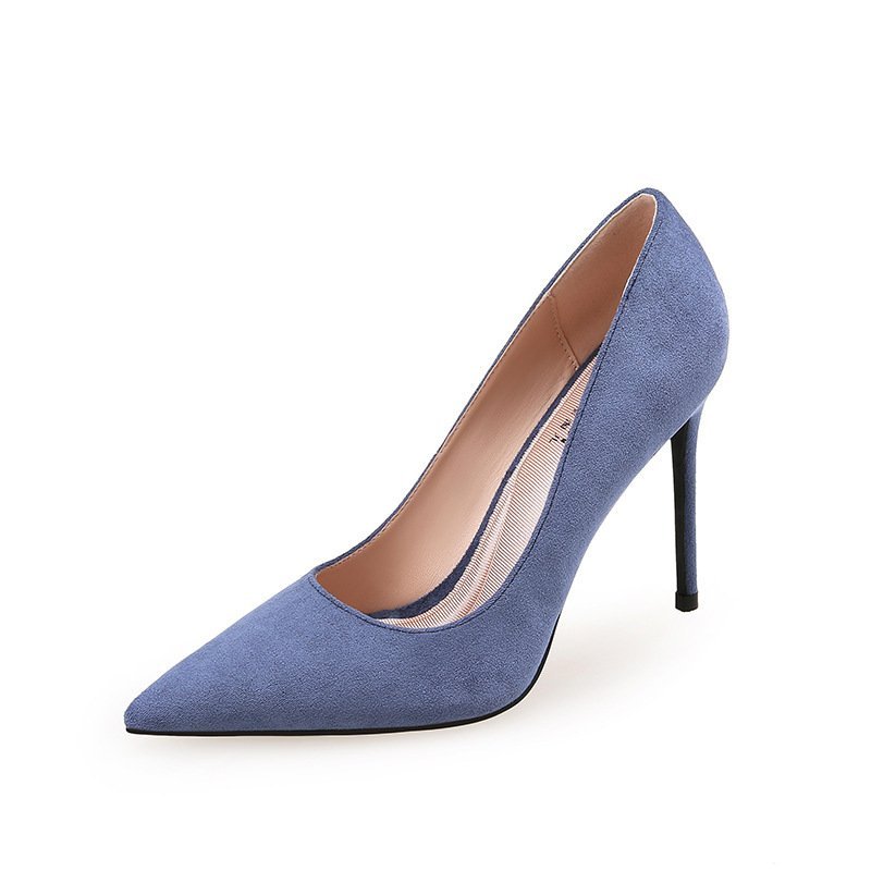 New Single Layer Shoes Women's Fashion Pointed Stiletto Heels Temperament Pure Color Business Ol Women's Shoes - Image 3