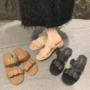 Fashionable Simple Square Toe Sandals For Women