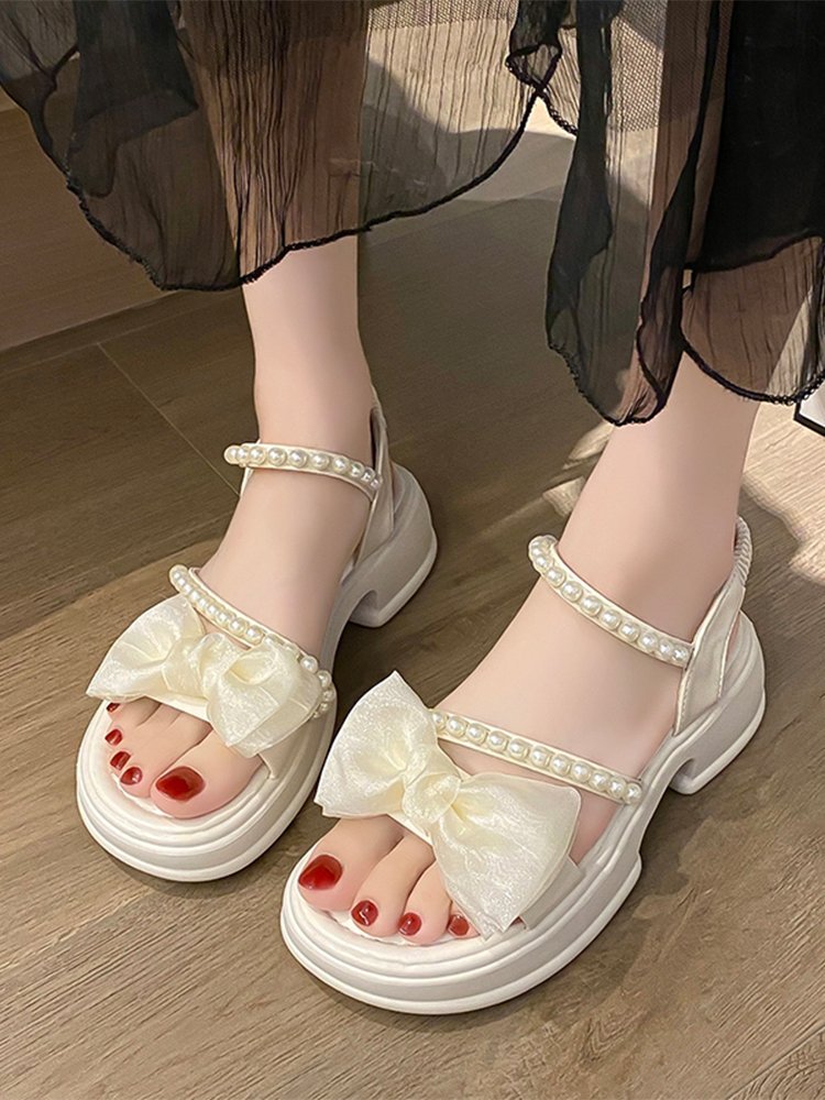 Women’s Mid Heel Bowknot Shoes – Elegant Casual Party Sandals - Image 6