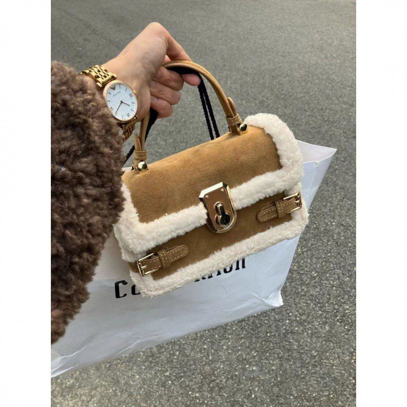 Plush Stitching Advanced Texture All-match Crossbody Handbag - Image 8