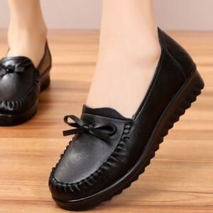 Breathable Non-slip Shoes Soft Bottom Vintage Leather Shoes for Women – Comfortable