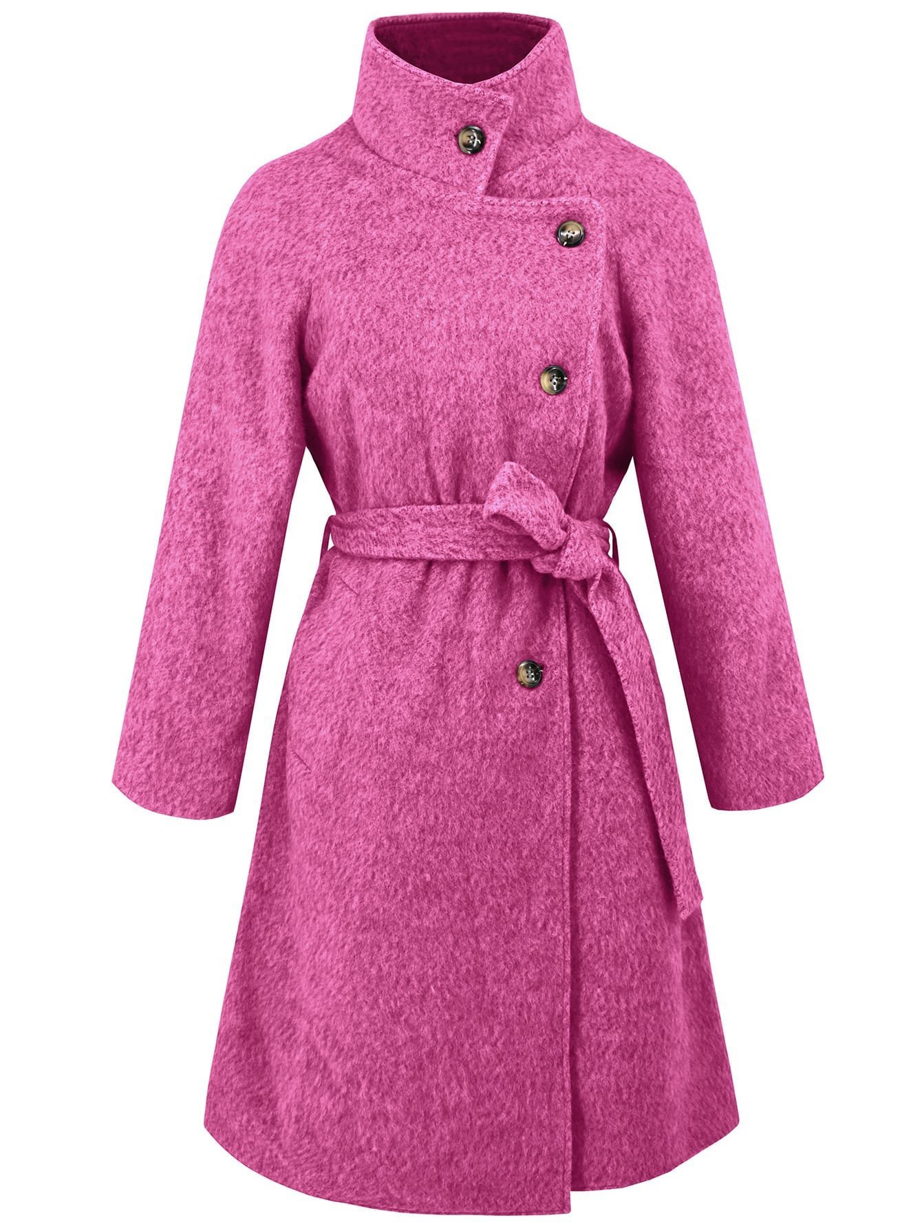 Solid Color Woolen Coat Warm Thickened - Image 4