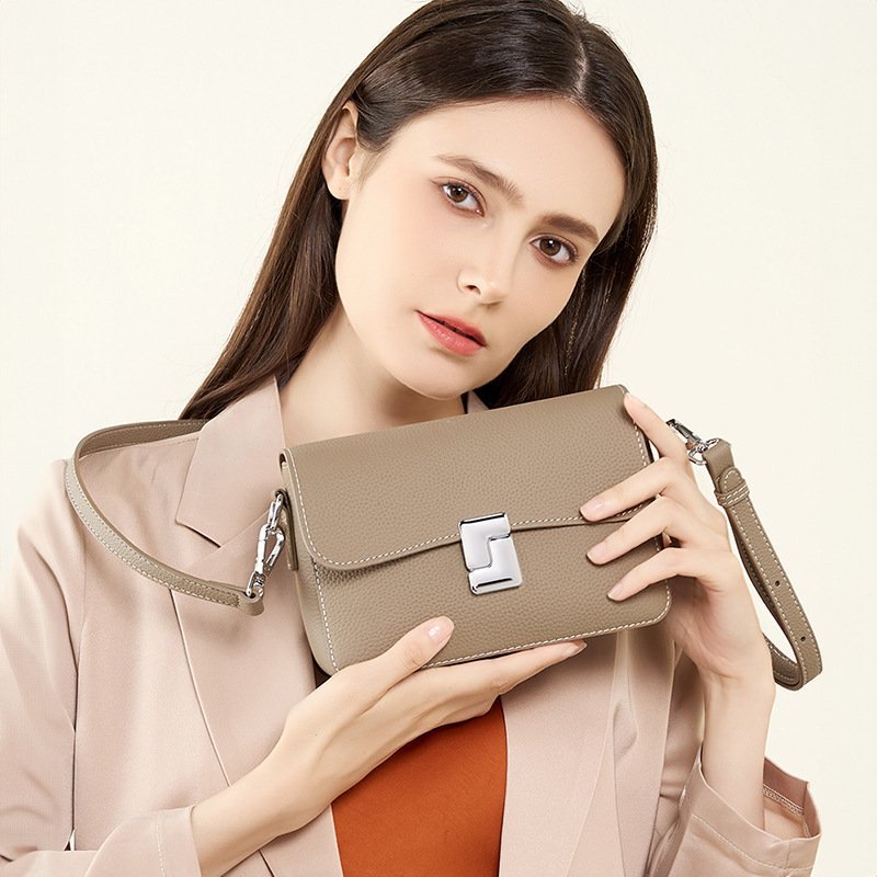 Genuine Leather Square Bag Women - Image 3