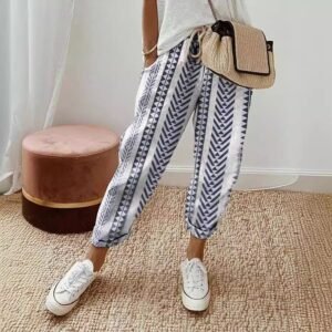 Women's Fashion Casual Drawstring Pocket Floral Floral Print Casual Jumpsuit