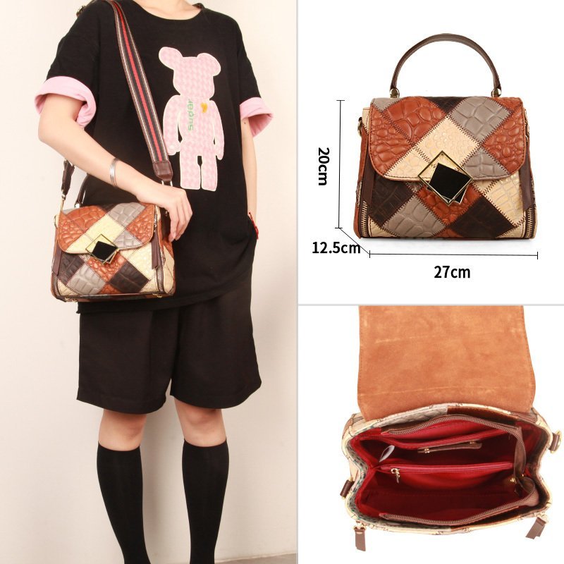 Women’s Large Capacity Genuine Leather Multifunctional Portable Shoulder Bag - Image 7