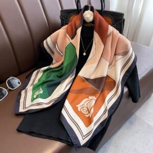 Printing Color Contrast Double-sided Different Color Dual-use Large Kerchief Scarf