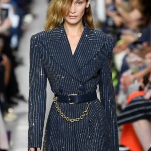 Light Luxury Navy Blue Sequin Suit