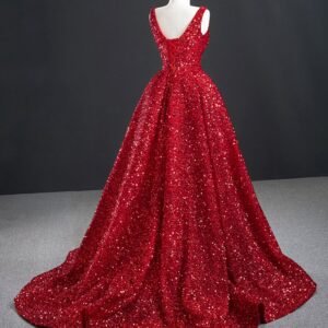 Bridal V-neck European And American Sequined Tutu Skirt