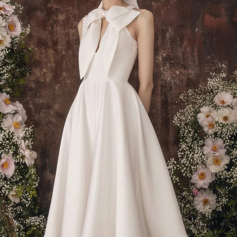 Women's Fashion Casual Temperament Satin Dress