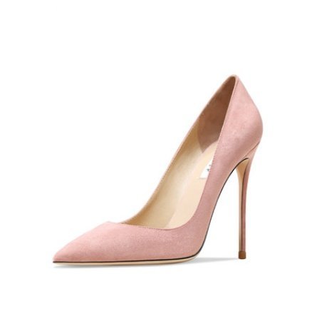 Women's Leather Dark Green Suede High Heels - Image 10