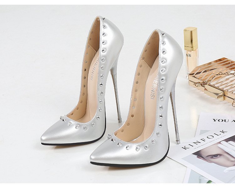 Metal Heel Stiletto High Heels Plus Size Night Club - Image 7