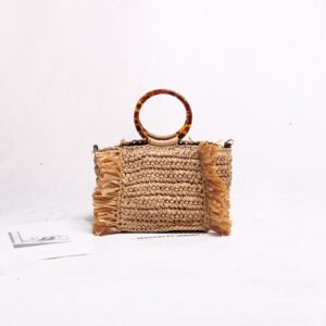 Fashion Simple One Shoulder Diagonal Woven Bag – Elegant Handcrafted Tote for Daily Chic Style