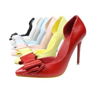 Korean Style Spring Stiletto Heels – Pointed & Shallow Cut Design