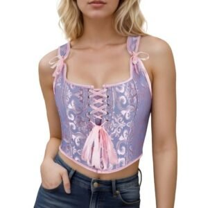 Women Fashion Sexy Vintage Overbust Corset Tops
