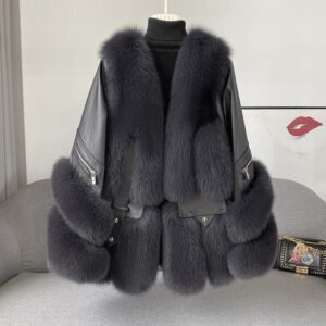 Fur Medium Long Coat for women in soft faux fur design