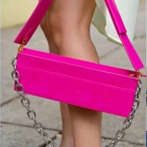 Ladies Leather Baguette Underarm Handbag – Chic Ladies Shoulder Bag