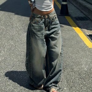 Versatile Design Casual Wide Leg Draggle Tail Trousers – Elegant Loose Fit Women’s Pants
