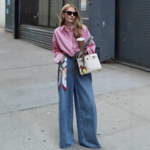 European and American Wide Leg Loose Jeans for Women – Trendy Casual Denim Pants