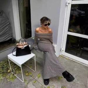 Elegant Long High Grade Waist Sheath Dress – Chic Slim Fit Formal Wear